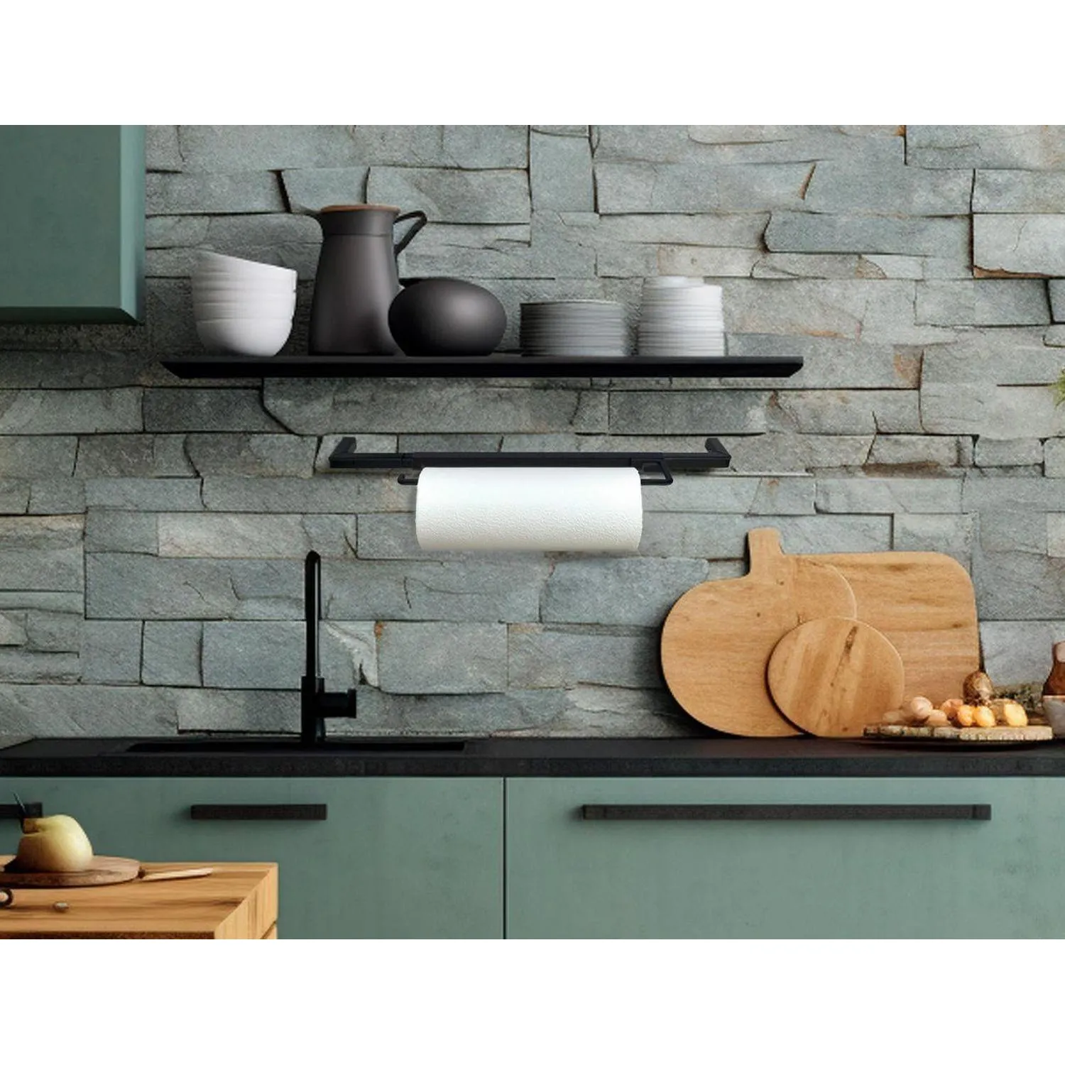 Держатель РЭ_бумажного полотенца RAPIDO RP-101B, черный (701034) - фото 6