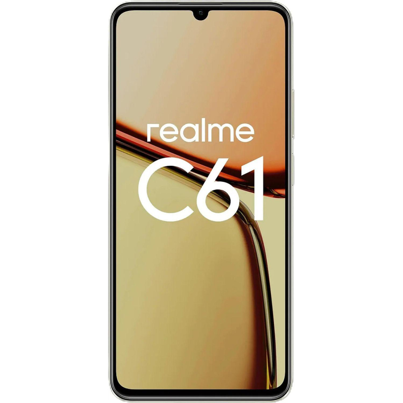 Смартфон Realme C61 RMX3930 128Gb 8Gb блестящий золотой - фото 1