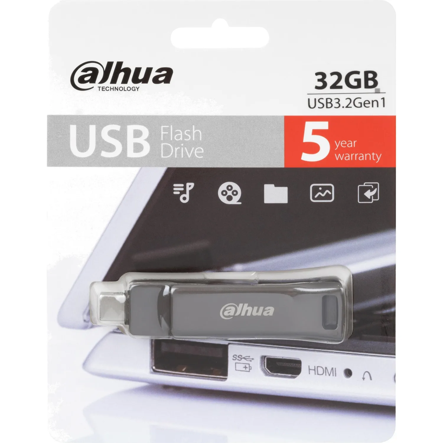 Флеш-память Dahua 32 ГБ, USB3.2 Gen1 DHI-USB-P629-32-32GB - фото 3
