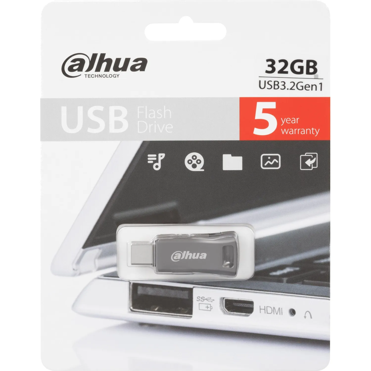 Флеш-память Dahua 32 Гб, USB3.2 Gen1 Type A и Type C DHI-USB-P639-32-32GB - фото 4