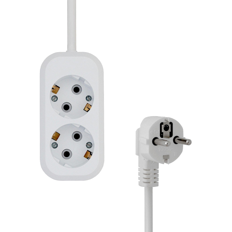 Удлинитель PROGIX US2GXW3 2р/3м белый, 3х0,75мм, 10А/2200Вт - фото 3