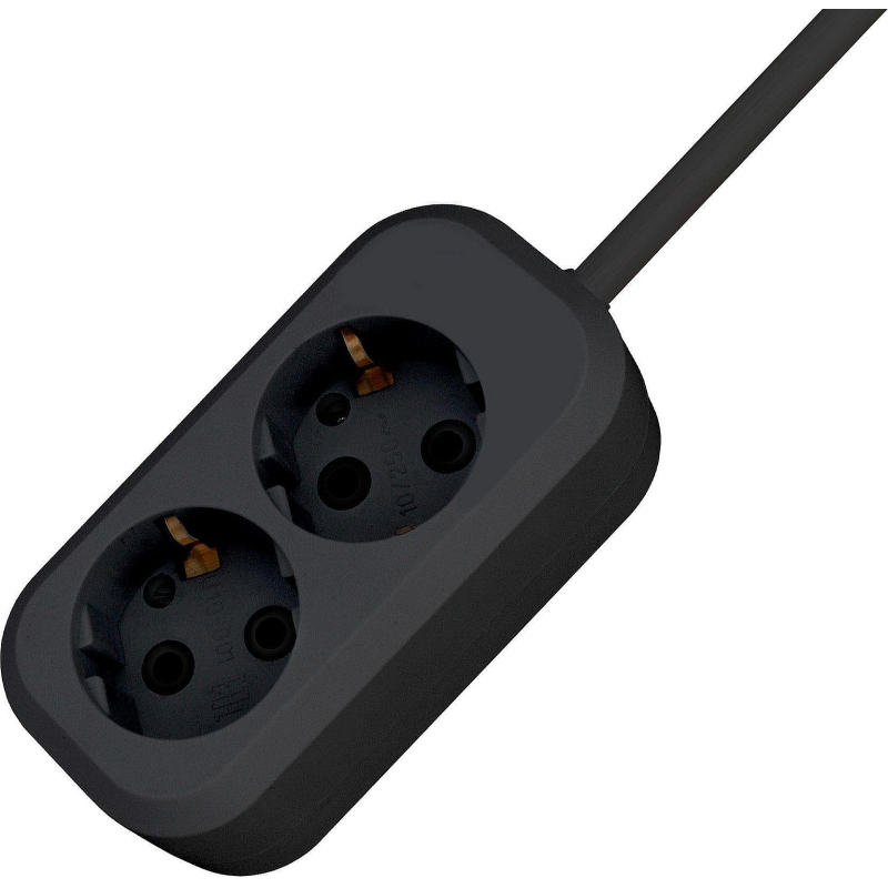 Удлинитель PROGIX US2GXB3 2р/3м черный, 3х0,75мм, 10А/2200Вт - фото 1
