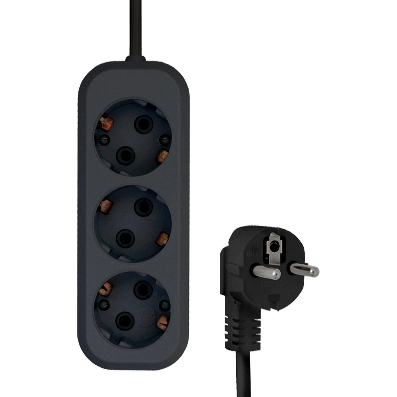 Удлинитель PROGIX US3GXB5 3р/5м черный, 3х0,75мм, 10А/2200Вт - фото 3