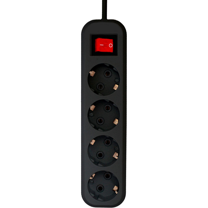 Сетевой фильтр PROGIX SF4PB7 4р/7м черный, 3х0,75мм, 10А/2000Вт - фото 2