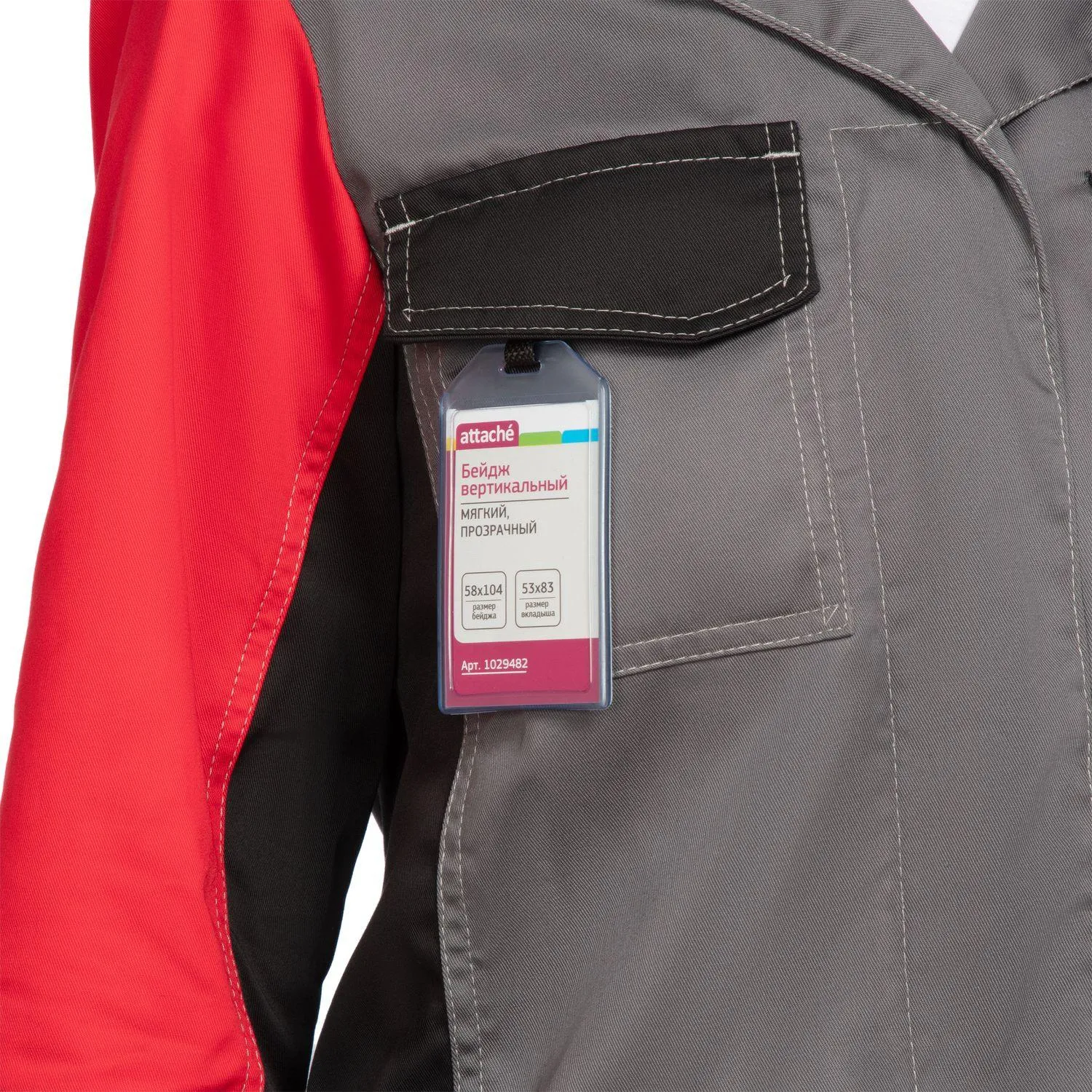 Халат жен TOPFORT Грегаль (л23) сер/крас 104-108/170-176 - фото 7