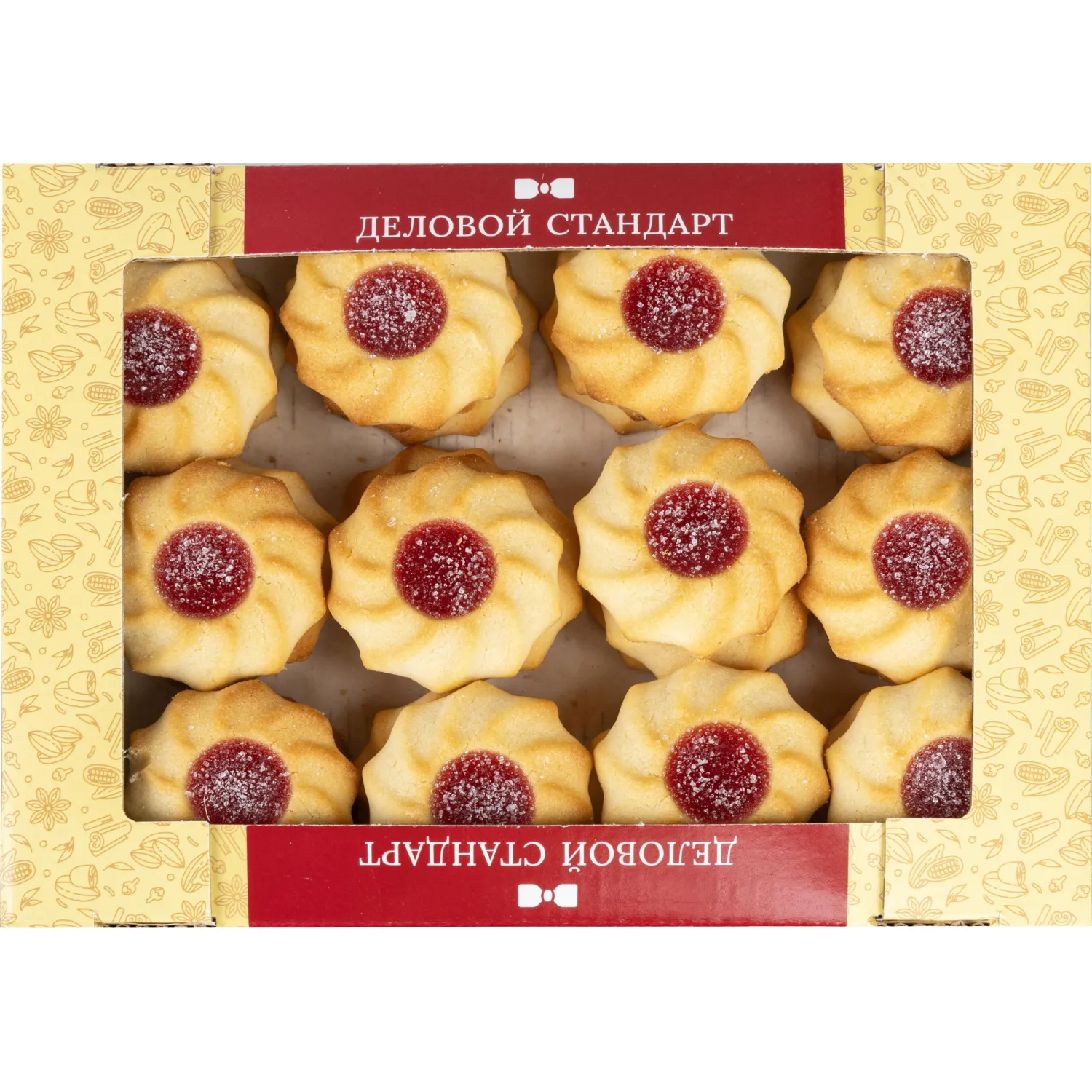 Печенье Деловой Стандарт сдобное Курабье с вишневым мармеладом, 360г - фото 3
