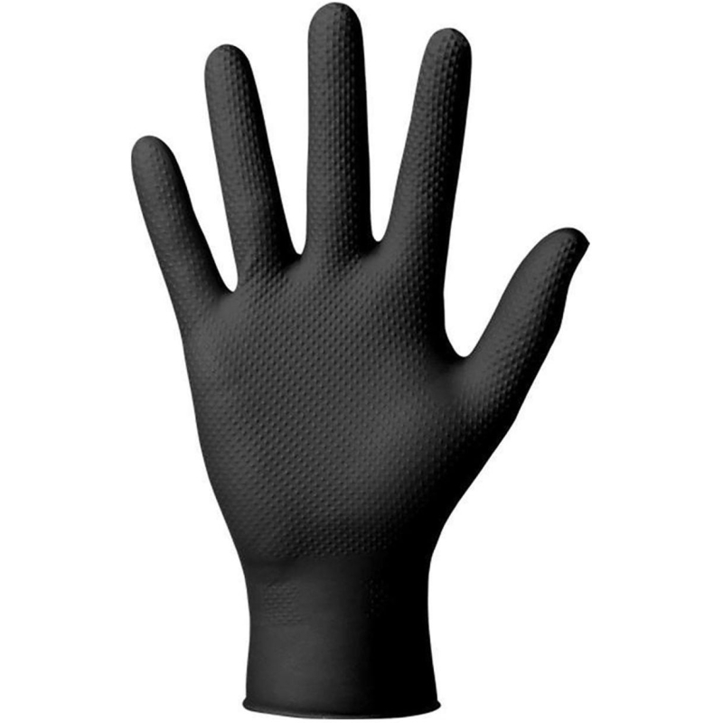 Перчатки одноразовые нитрил Steel Grip цв.черный (50 пар/уп)р.L,ПС - фото 6