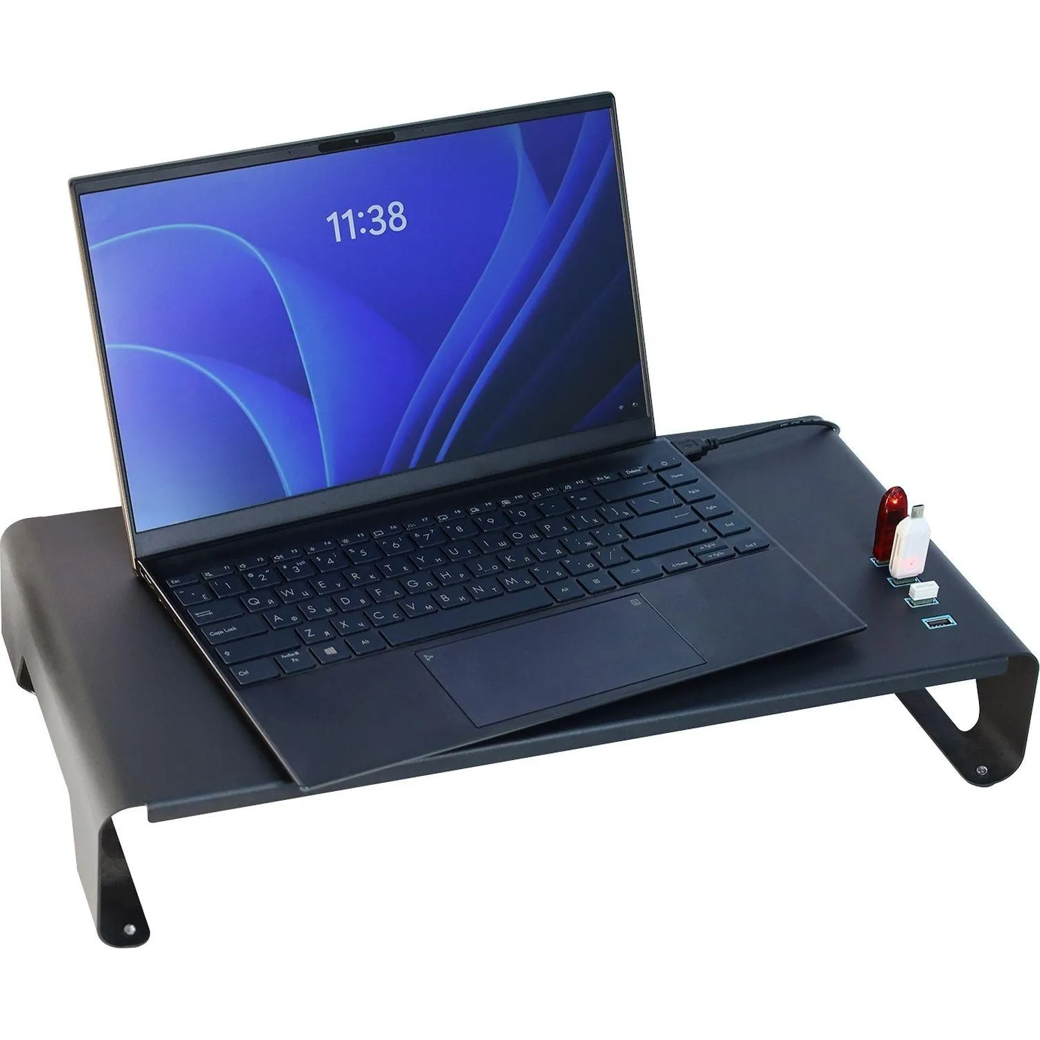 Подставка для ноутбуков/мониторов РЭМО LS-015USB 960144 (черный) - фото 5