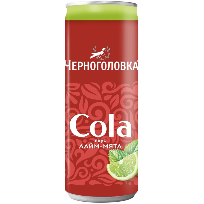 Лимонад Черноголовка Кола Лайм-мята 0,33 л ж/б - фото 1