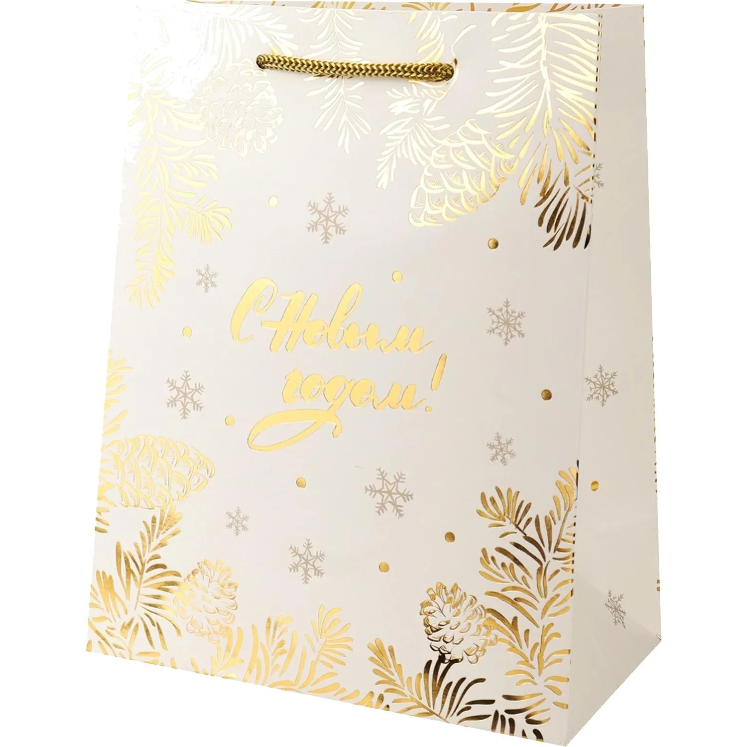 Пакет подарочный 18x23x10см(M)Новогодние узоры  ПКП-6643 НГ - фото 3
