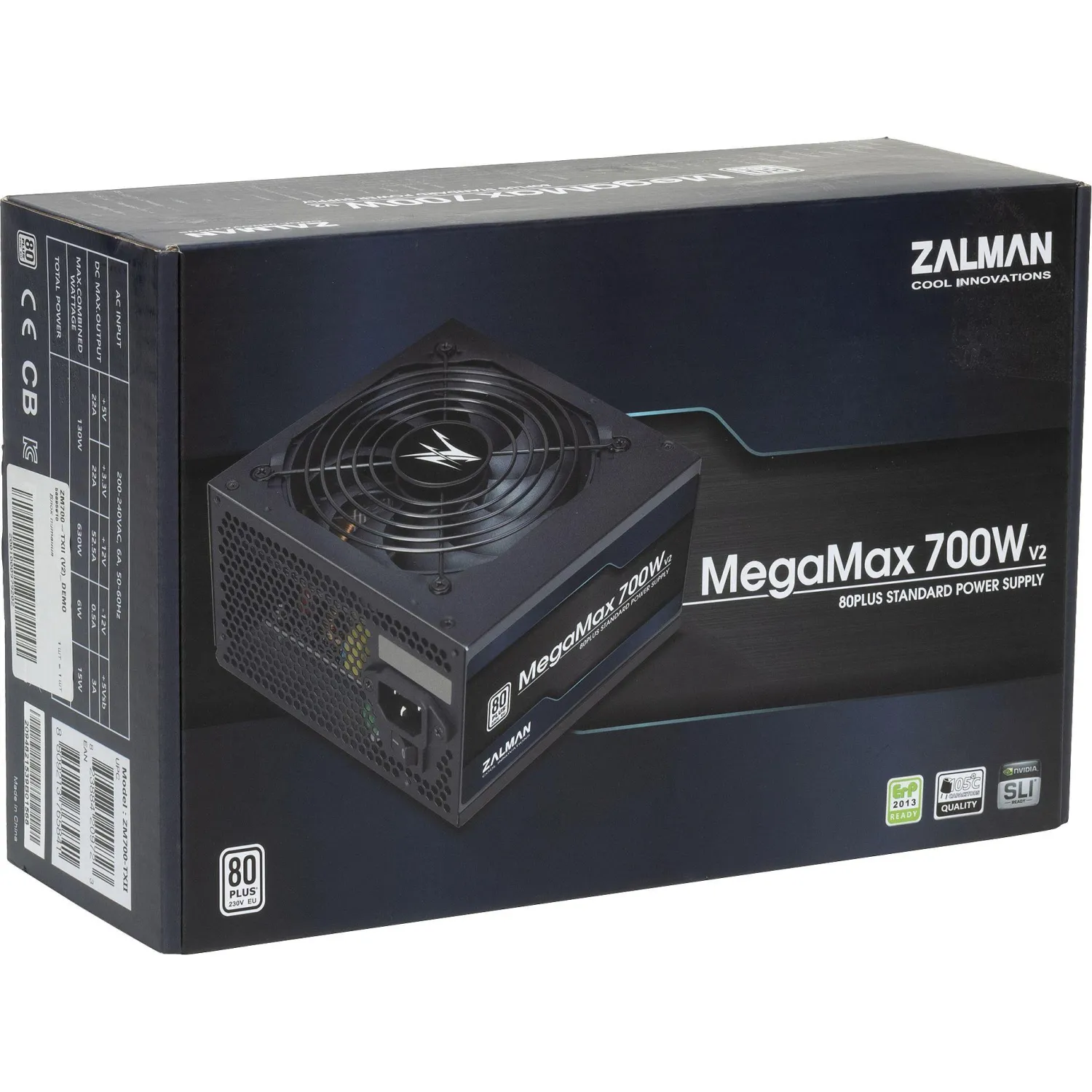 Блок питания Zalman ZM700-TXII (V2), 700W, APFC, 12cm Fan, 80 - фото 4
