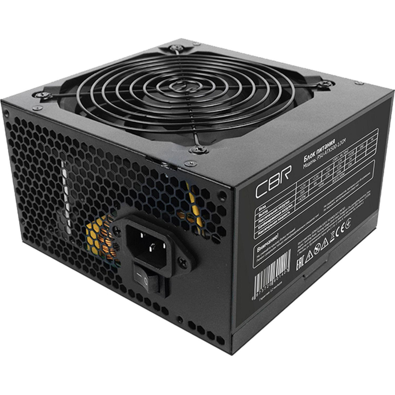 Блок питания CBR ATX 500W 80+ Bronze, APFC, 12cm fan, BOX,(PSU-ATX500-12GM) - фото 1