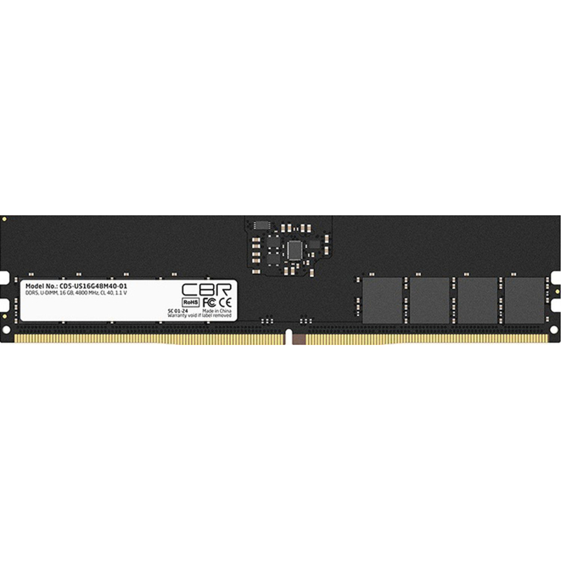 Модуль памяти CBR DDR5 DIMM 16GB  4800Мгц, CL40(CD5-US16G48M40-01) - фото 1