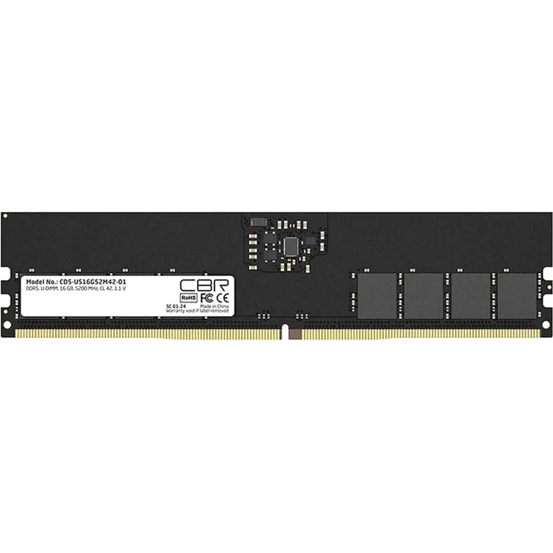 Модуль памяти CBR DDR5 DIMM 16GB 5200Мгц, CL42(CD5-US16G52M42-01) - фото 1