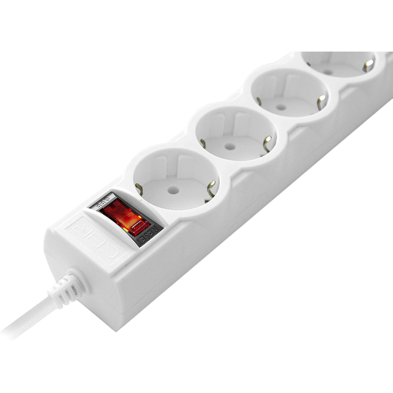 Сетевой фильтр CBR CSF 2505-3.0 White PC, 5р/3м, цвет белый (пакет) - фото 3