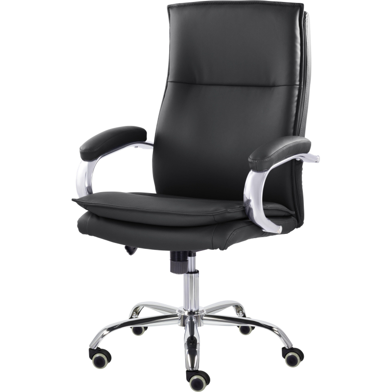 Кресло UP_EChair СН-701 Куба В хром ХДП Ср S-0401 (черный) - фото 1
