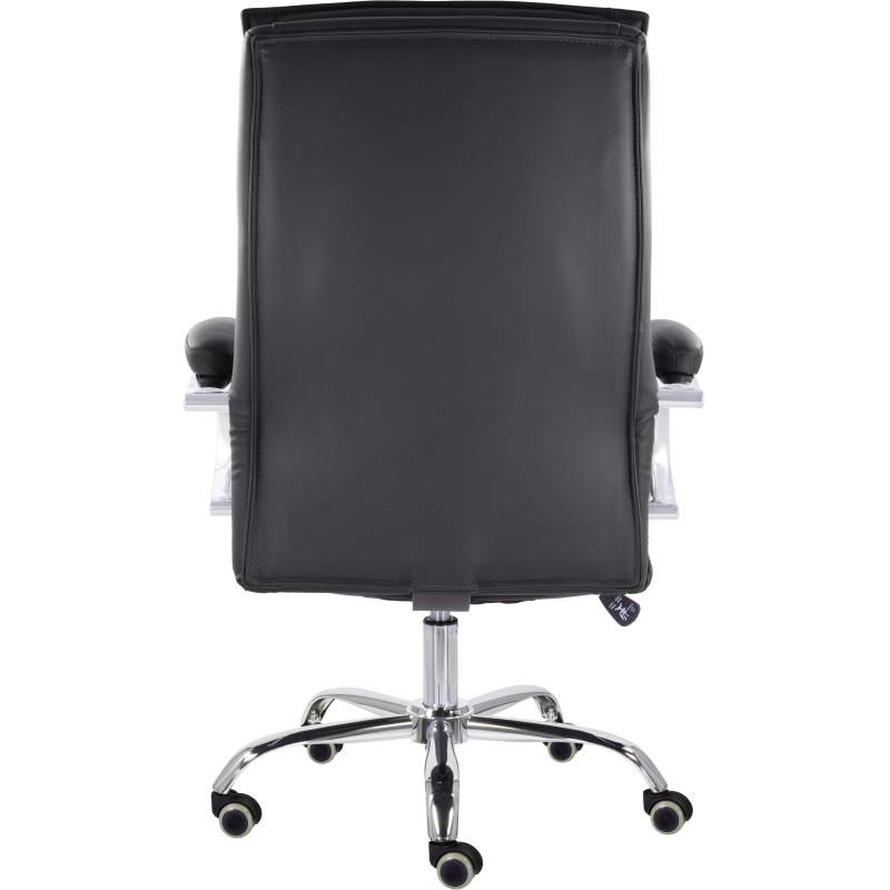 Кресло UP_EChair СН-701 Куба В хром ХДП Ср S-0401 (черный) - фото 6