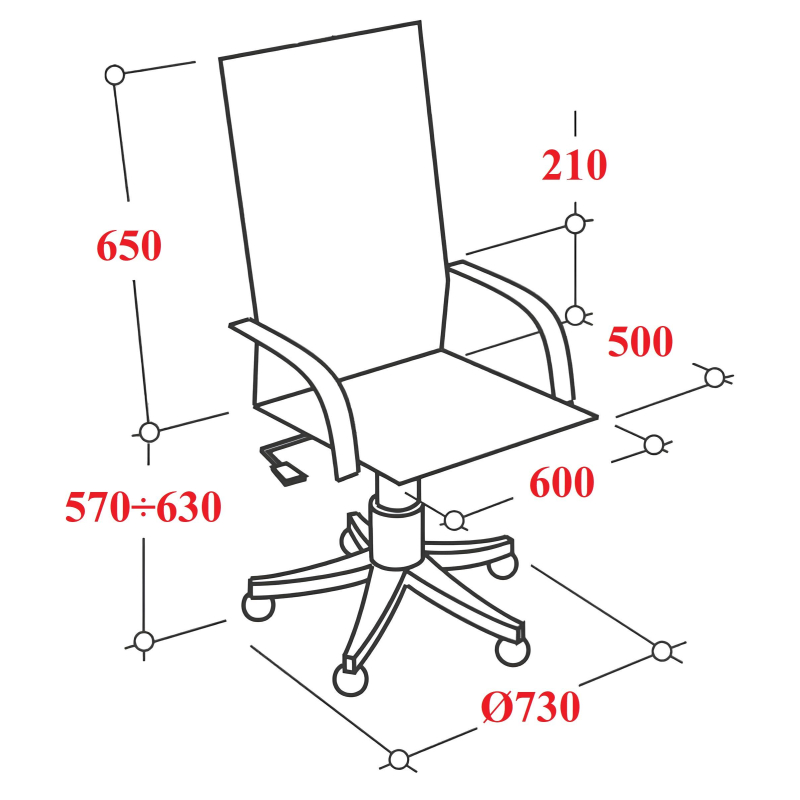 Кресло UP_EChair СН-708 Ровер Хэви Дьюти МБ S-0401 (черный) - фото 7