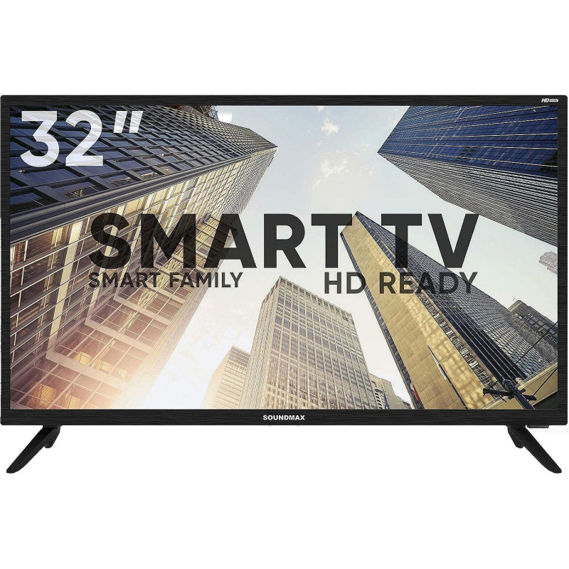 Телевизор Soundmax SM-LED32M09S(черный), HD ready, смарт (Android) - фото 1
