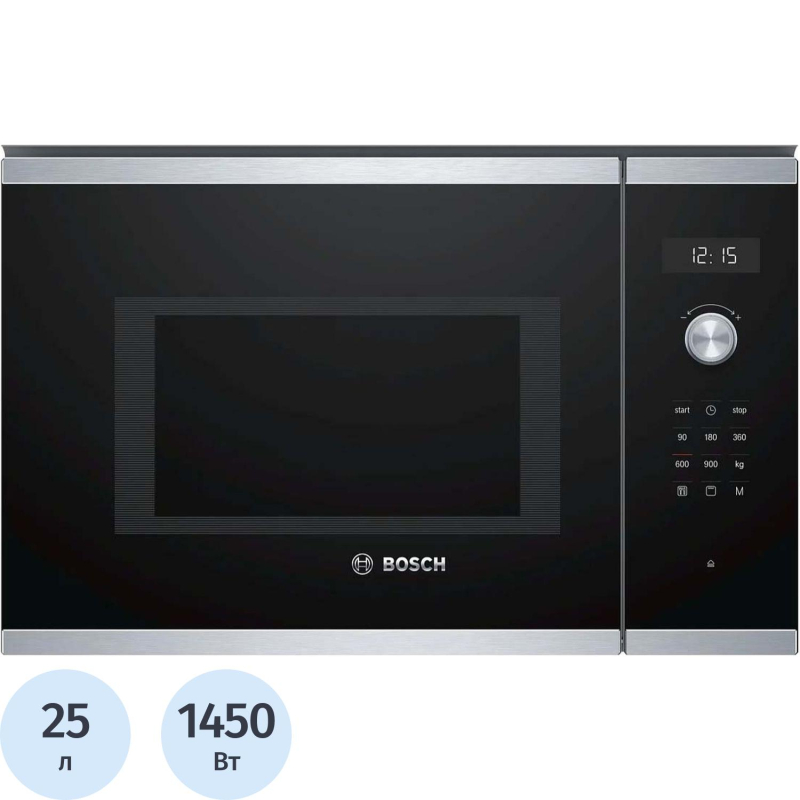 Встраиваемая микроволновая печь Bosch BEL554MS0 25л. 900Вт черный - фото 1