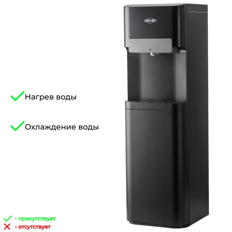 Кулер VATTEN L10NKT,для воды,нижняя загрузка, компрессорный, сенсор, черный - фото 6