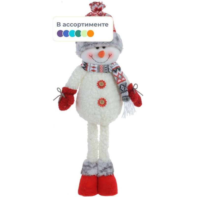 Игрушка набивная Снеговик, L22 W9 H66см,разм.полк.Lп22Wп9Hп45см,2в,779445 - фото 1