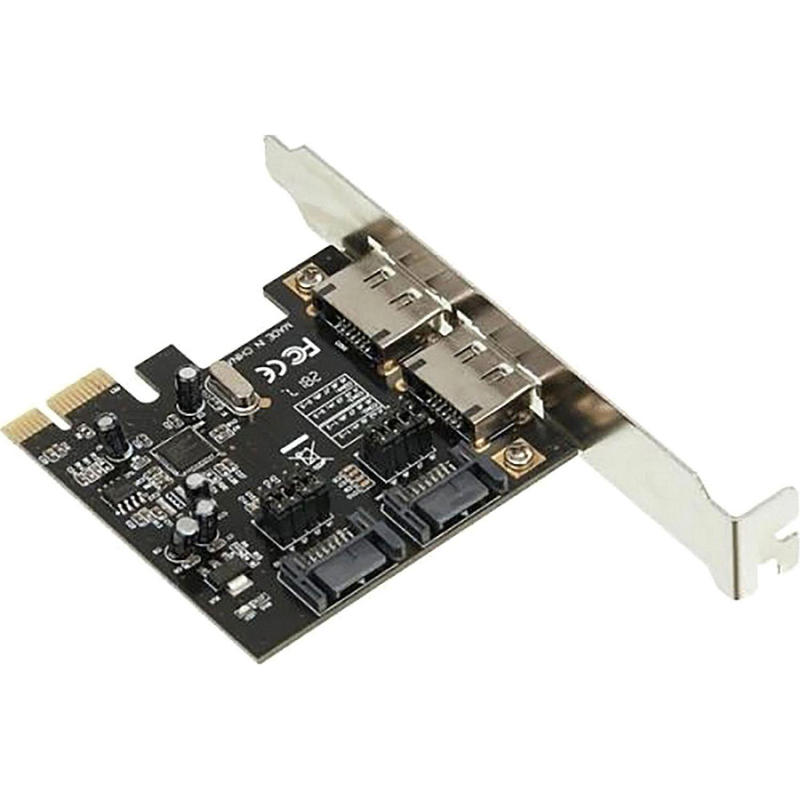 Контроллер PCI-E ASM1061 SATA III 2xE-SATA 2xSATA Ret(PCIE SATAIII 2 PORT) - фото 1