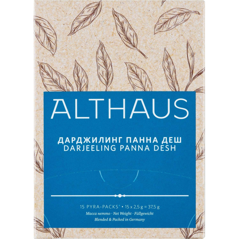 Чай Althaus BIO Darjeeling Panna Desh черный в пирамидках 15 x 2,5 г - фото 1