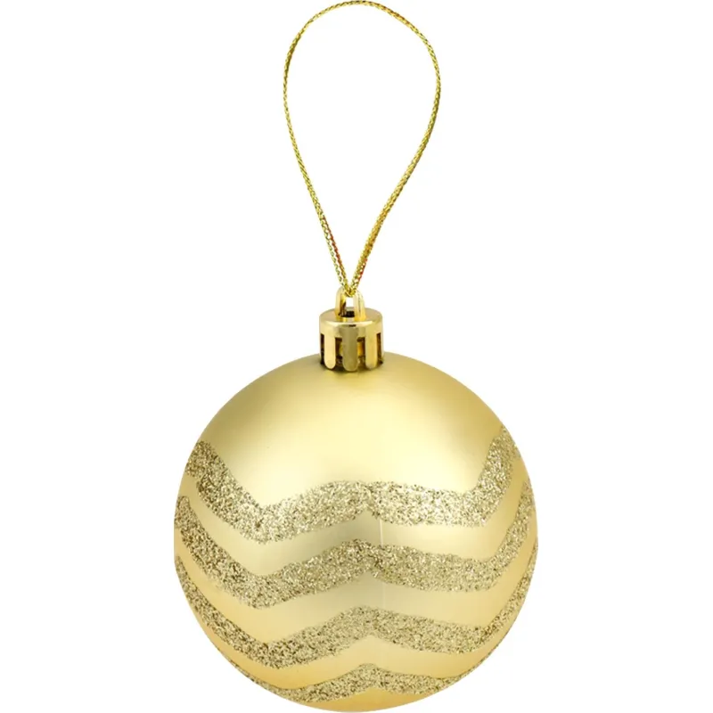 Набор шаров елочных Новогоднее украшение Триумф 12шт,7см,золотист НШ-1493 - фото 2