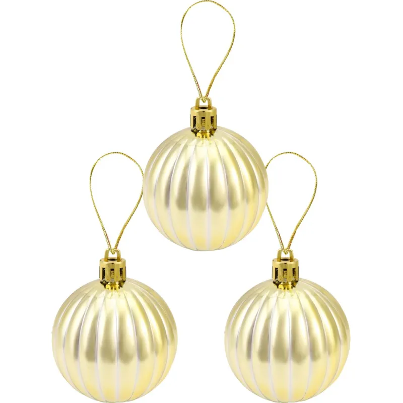 Набор шаров елочных Новогоднее украшение Триумф 12шт,7см,золотист НШ-1493 - фото 6