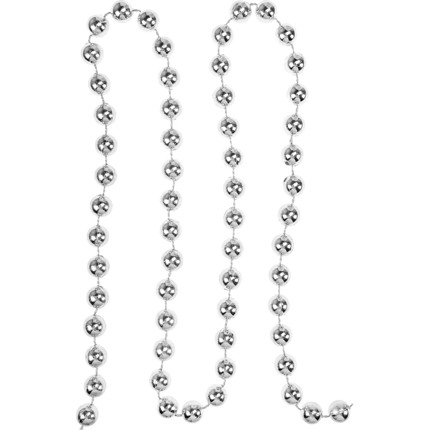 Бусы новогодние на елку серебристые Волшебство 10м,10мм,НУ-3422 - фото 2