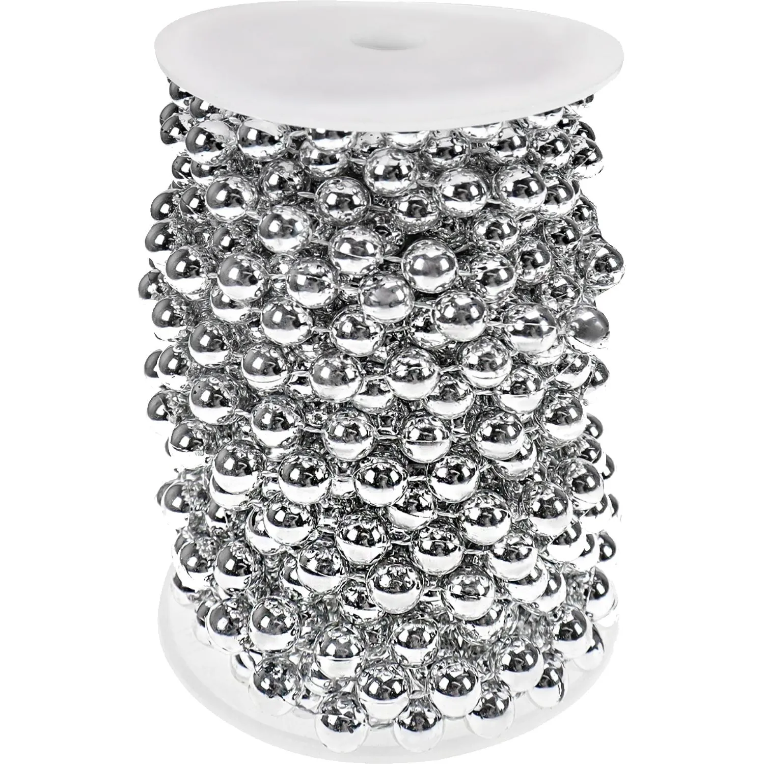 Бусы новогодние на елку серебристые Волшебство 10м,10мм,НУ-3422 - фото 7