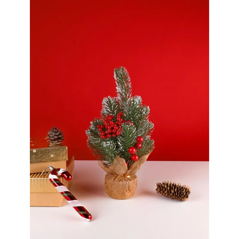 Елка Декоративная  в горшке  Морозные ягоды, 25 см НУ-1971 - фото 3