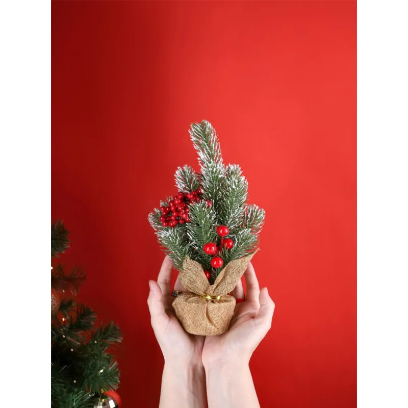 Елка Декоративная  в горшке  Морозные ягоды, 25 см НУ-1971 - фото 4