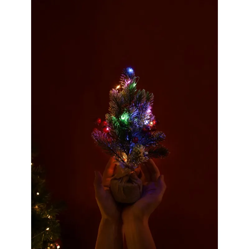 Елка Декоративная с подсветкой Яркие огнина батар(не в компл)25см.НУ-1965 - фото 5