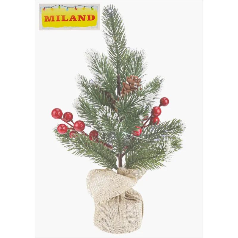 Елка Декоративная с подсветкой Яркие огнина батар(не в компл)25см.НУ-1965 - фото 6