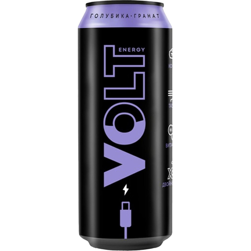 Напиток энергетический  Volt Energy Голубика-Гранат 0,45л - фото 1