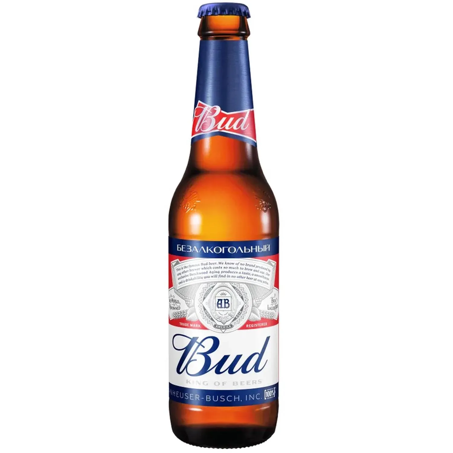 Пиво безалкогольное Bud стекло 0,33л - фото 1