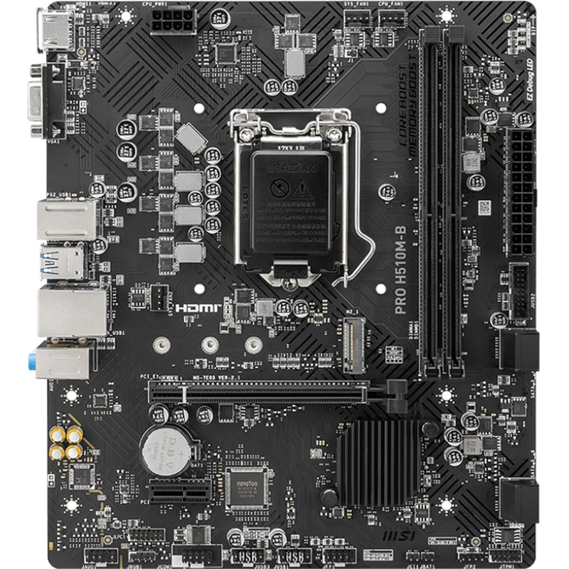 Материнская плата MSI PRO H510M-B H470, s1200, 2xDDR4, mATX, RTL - фото 1