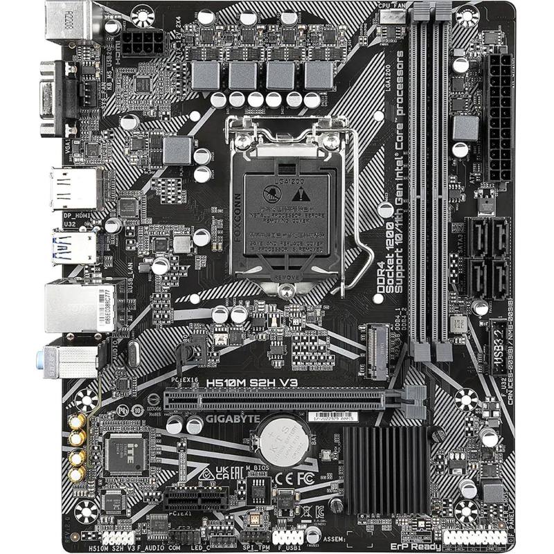 Материнская плата Gigabyte H510M S2H V3 2.0, s1200, Intel Q470, mATX - фото 1