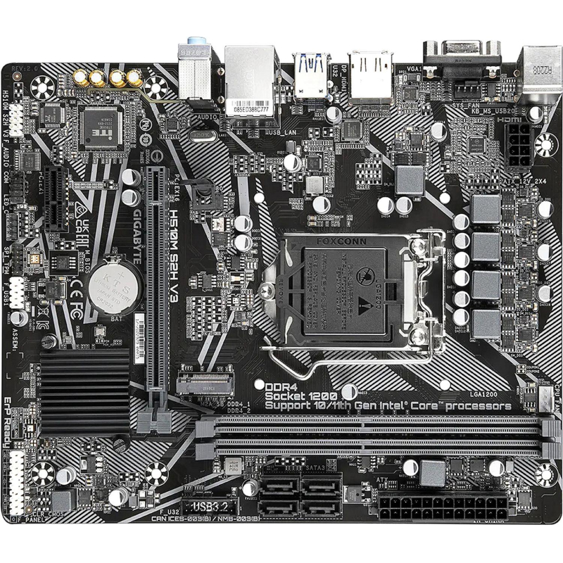 Материнская плата Gigabyte H510M S2H V3 2.0, s1200, Intel Q470, mATX - фото 3