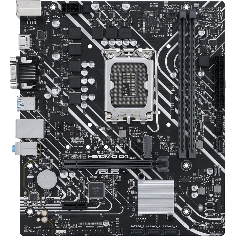 Материнская плата ASUS PRIME H610M-D D4, H610 s1700, 2xDDR4, mATX - фото 1