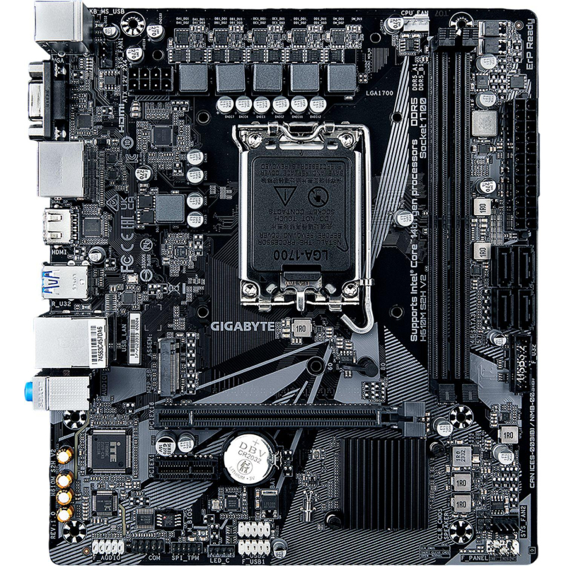 Материнская плата GIGABYTE H610M S2H V2, H610 s1700, 4xDDR5, mATX - фото 1