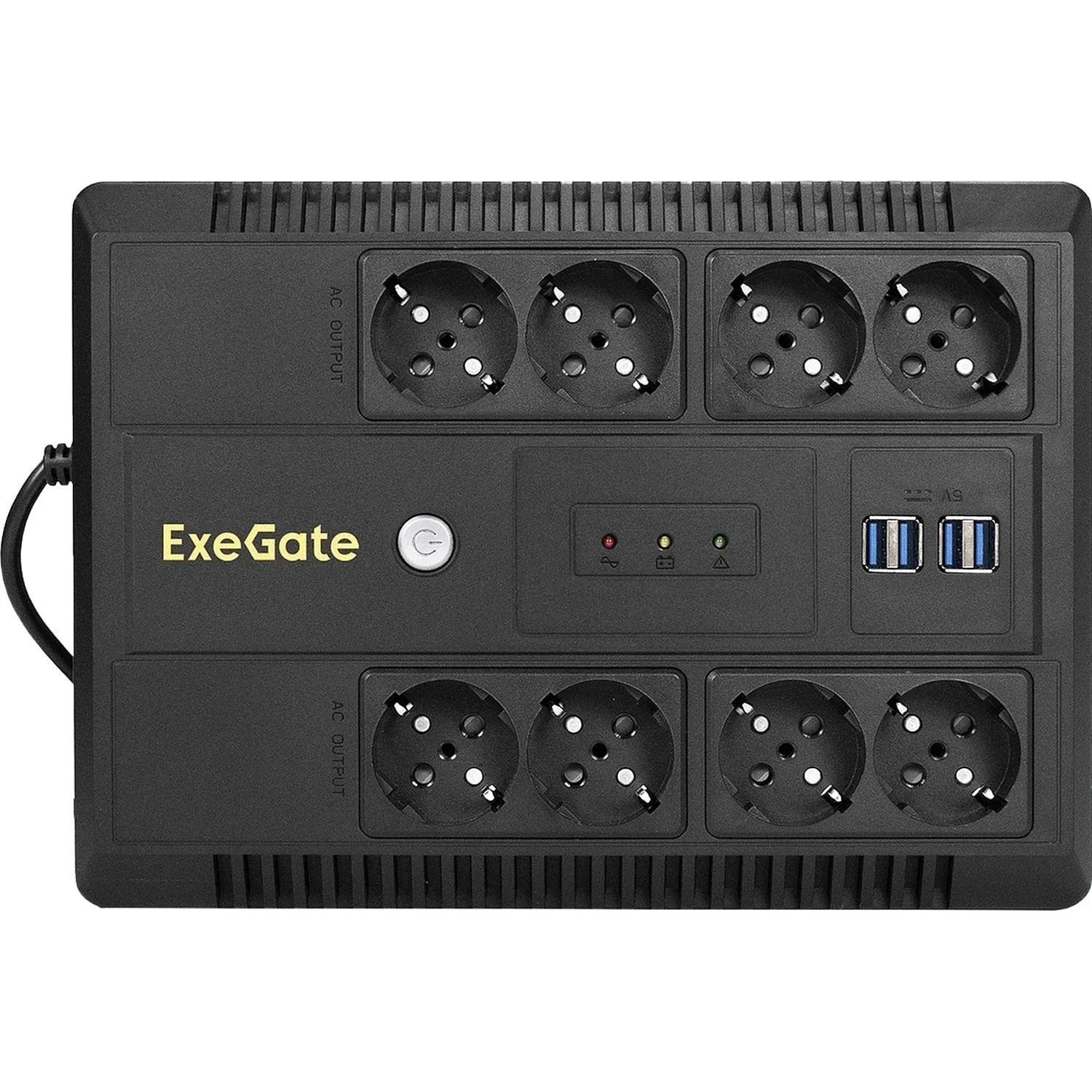 ИБП ExeGate NEO NNB-1000 лин-инт, 1000ВА/650Вт 8xEURO+4USB(EX293855RUS) - фото 2