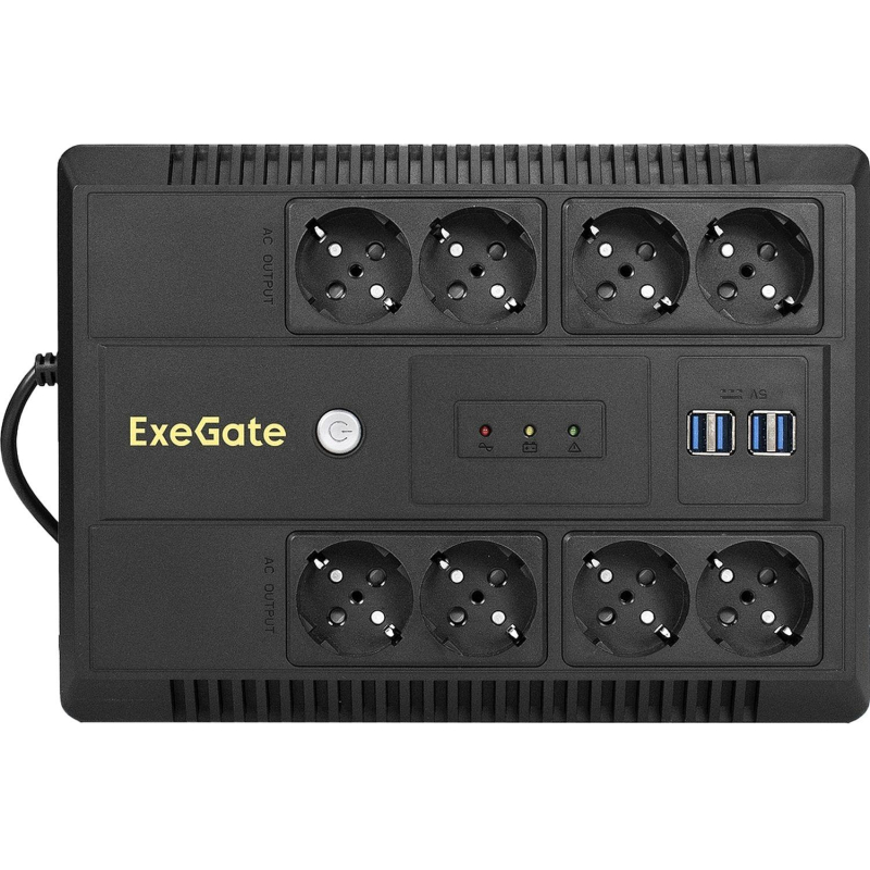 ИБП ExeGate NEO NNB-800 лин-инт, 800ВА/480Вт 8xEURO+4USB(EX293854RUS) - фото 2