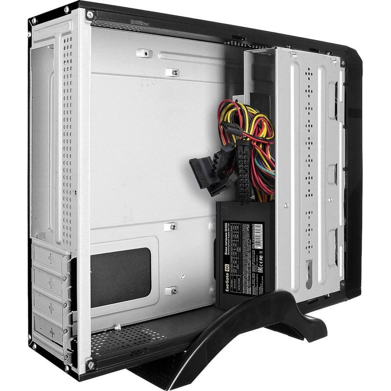 Корпус Desktop ExeGate MI-208-M400 mini-ITX/mATX, 400Вт черный(EX268695RUS) - фото 2