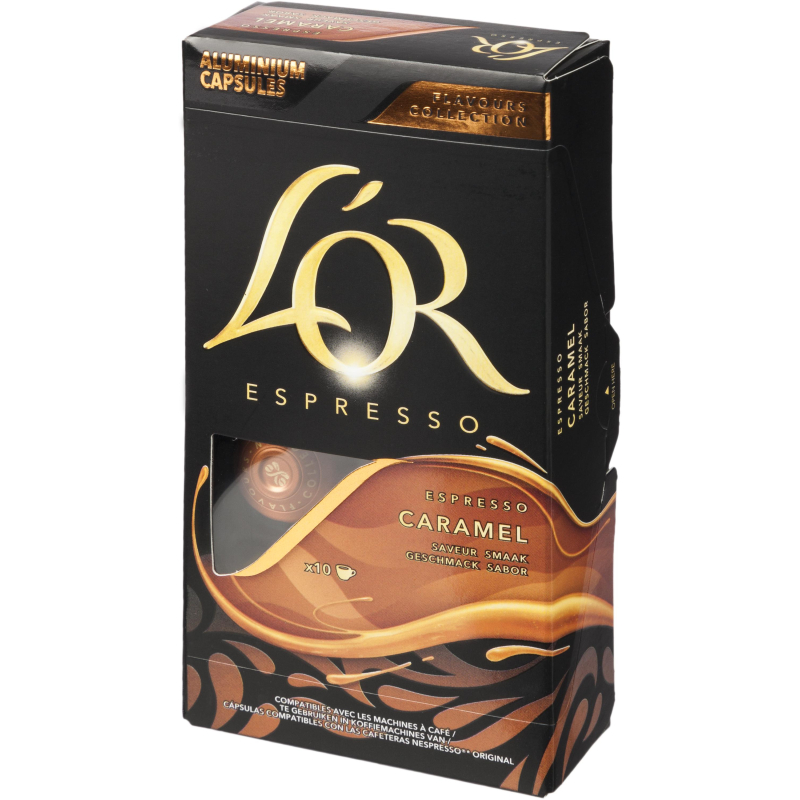 Кофе в капсулах L&#039;OR Espresso Caramel натуральный жареный молотый 10шт/уп - фото 1