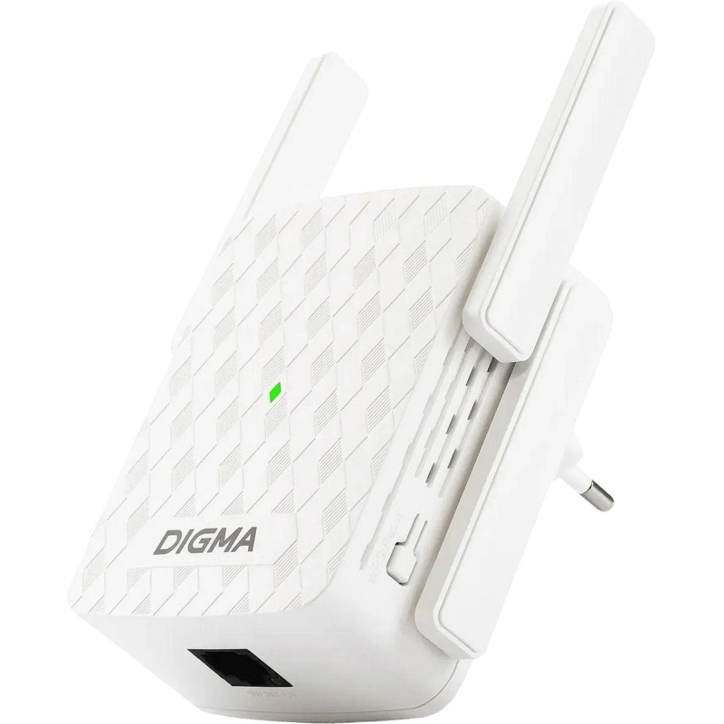 Усилитель сигнала Wi-Fi Digma D-WR310 (D-WR310V2) N300 Wi-Fi белый - фото 1
