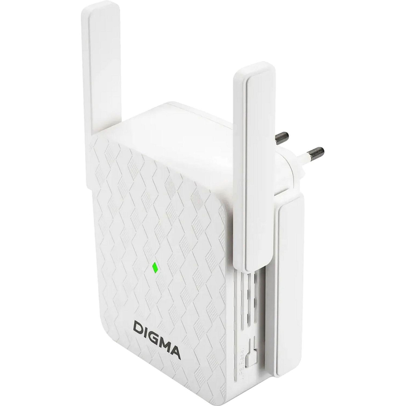 Усилитель сигнала Wi-Fi Digma D-WR310 (D-WR310V2) N300 Wi-Fi белый - фото 3