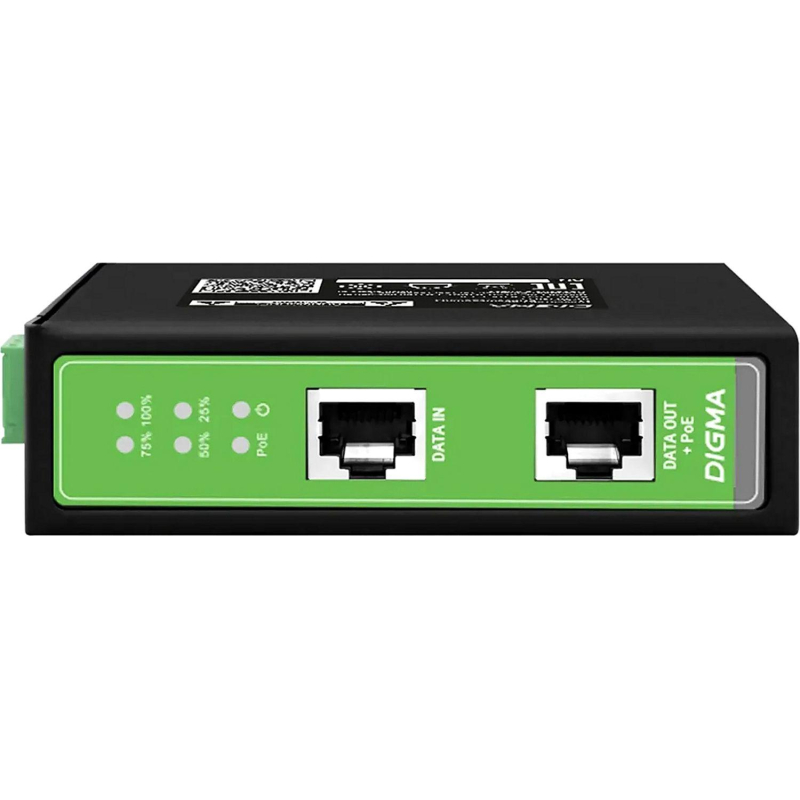 PoE-инжектор  Digma DNP30W48GDXM 10/100/1000BASE-T 30Вт 37-57В(DC) - фото 1